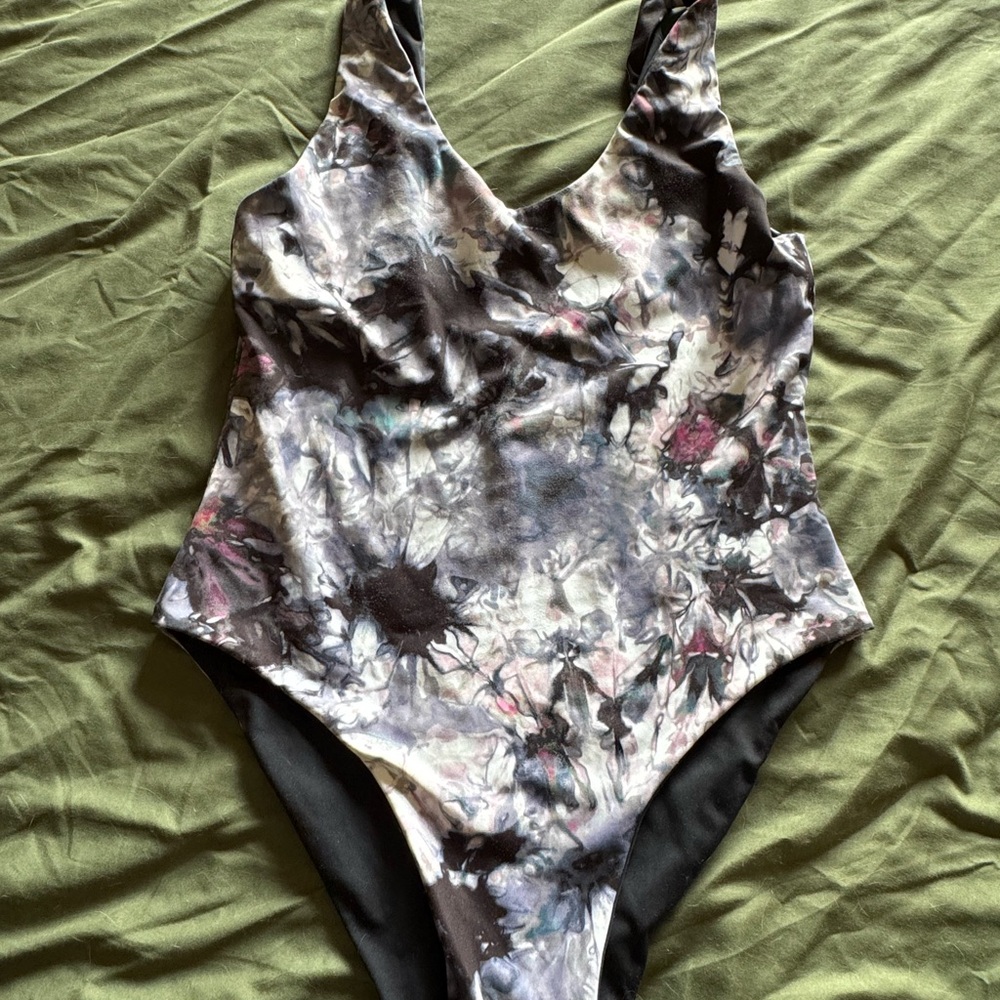 Tye dye one piece swim (Reversible!)